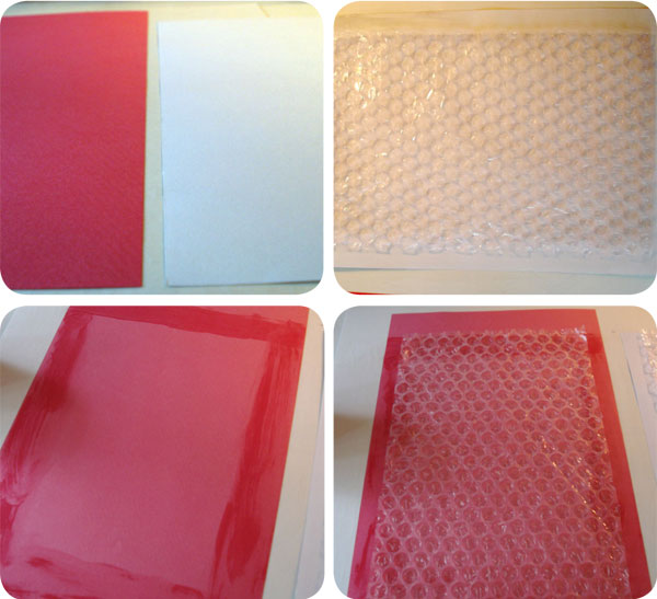 make your own bubble mailer glue steps